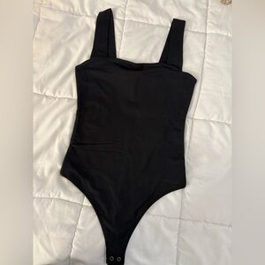 Abercrombie & Fitch black Square-neck Tank Bodysuit size XS